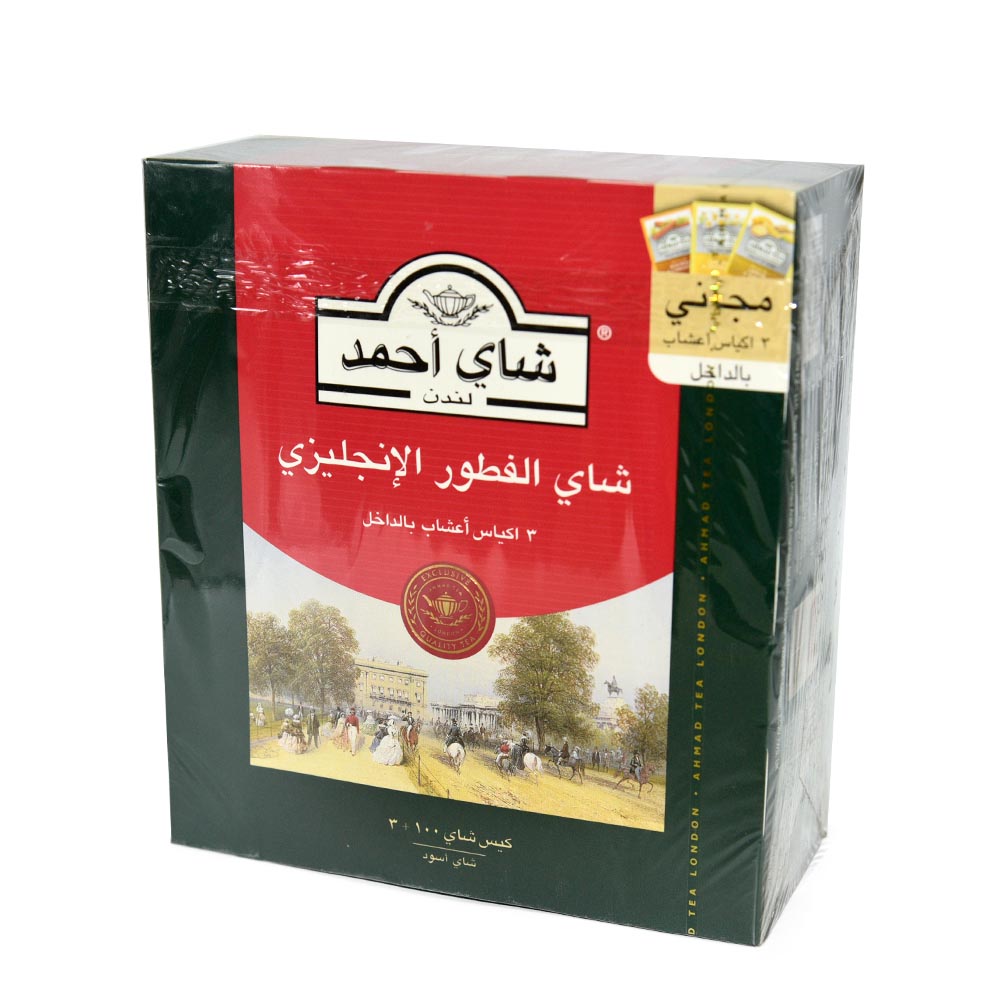 شاي أحمد شاي الفطور الإنجليزي - 100+3 كيس