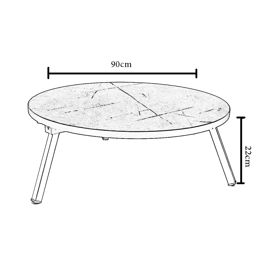 طاولة أرضية دائرية من الخشب قابلة للطي90*22سم