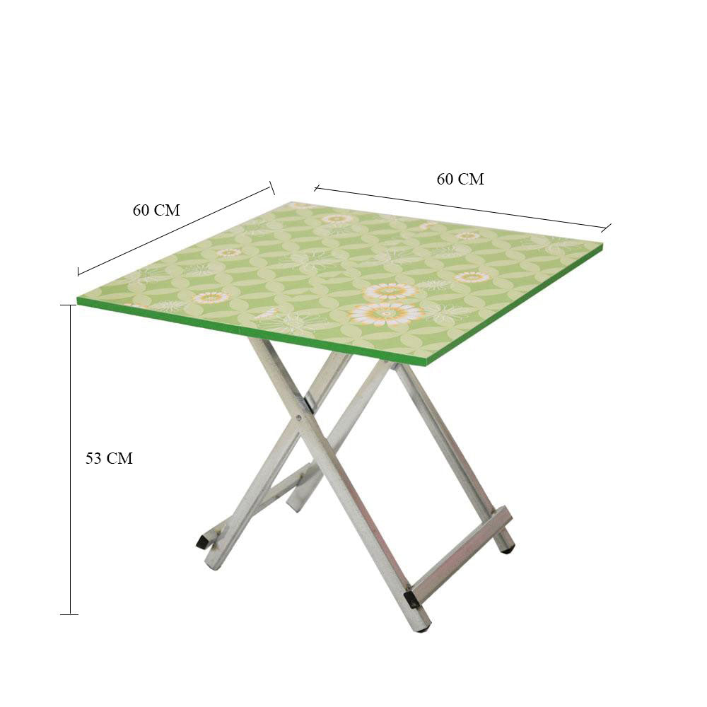 طاولة قابلة للطي من الخشب مربع اللون الأخضر 60*60*53 سم