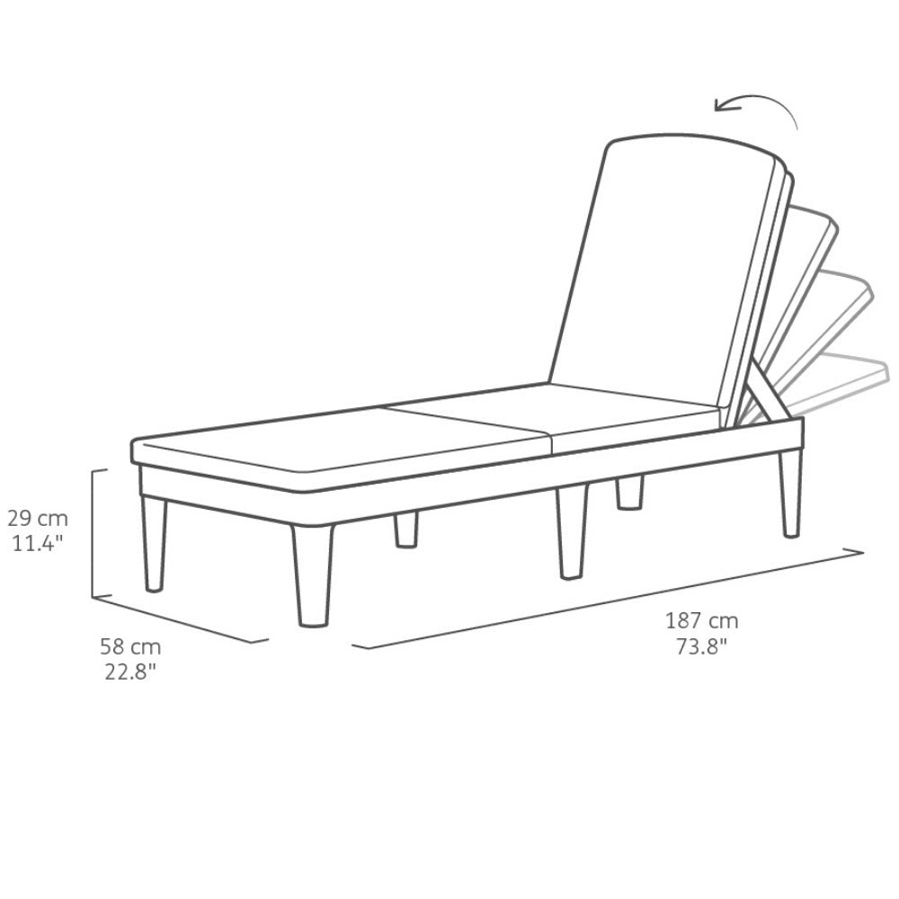 كرسي استرخاء قابل للطي من البولي بروبلين المقاوم لأشعة الشمس -لون بني