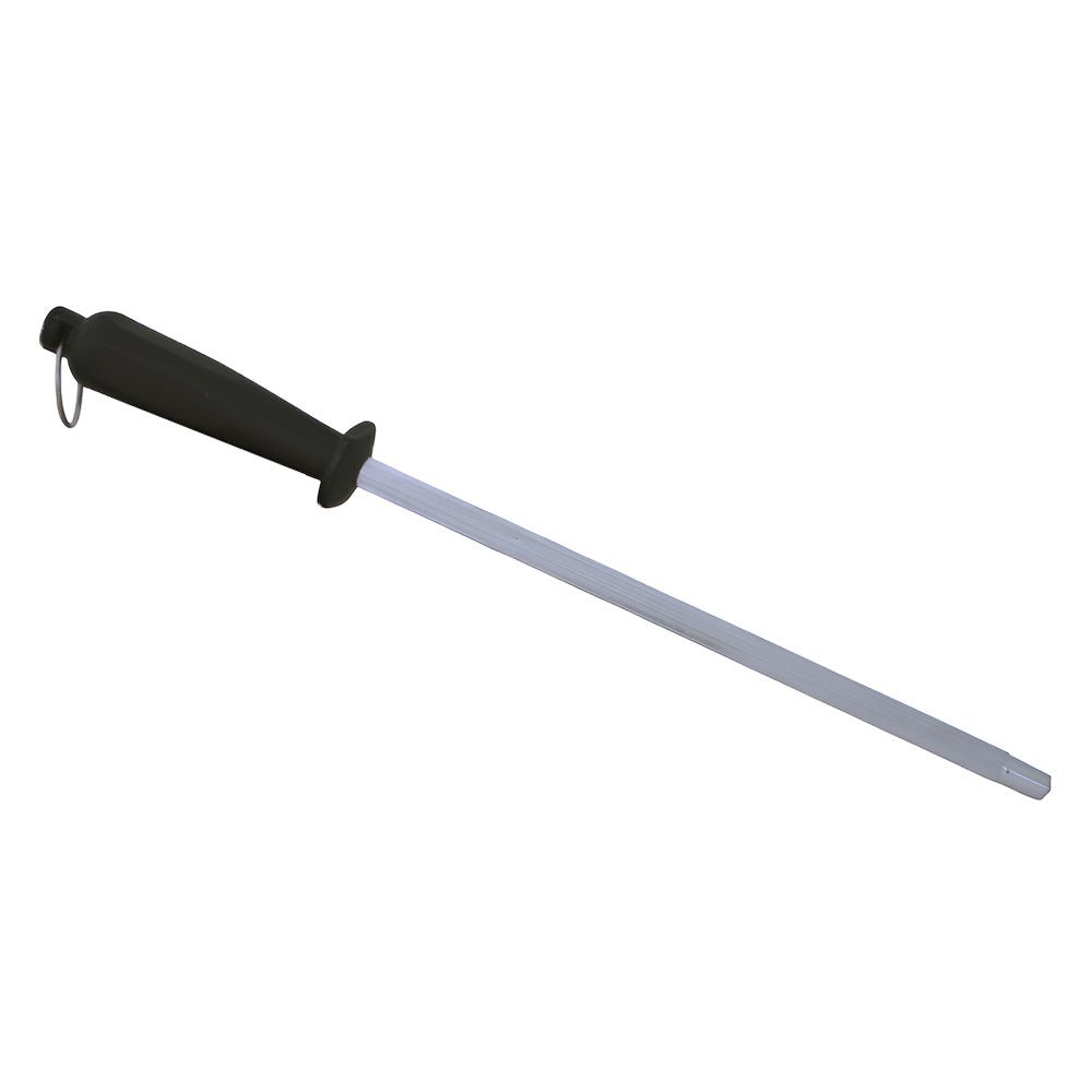 Stainless steel knife sharpener with plastic handle