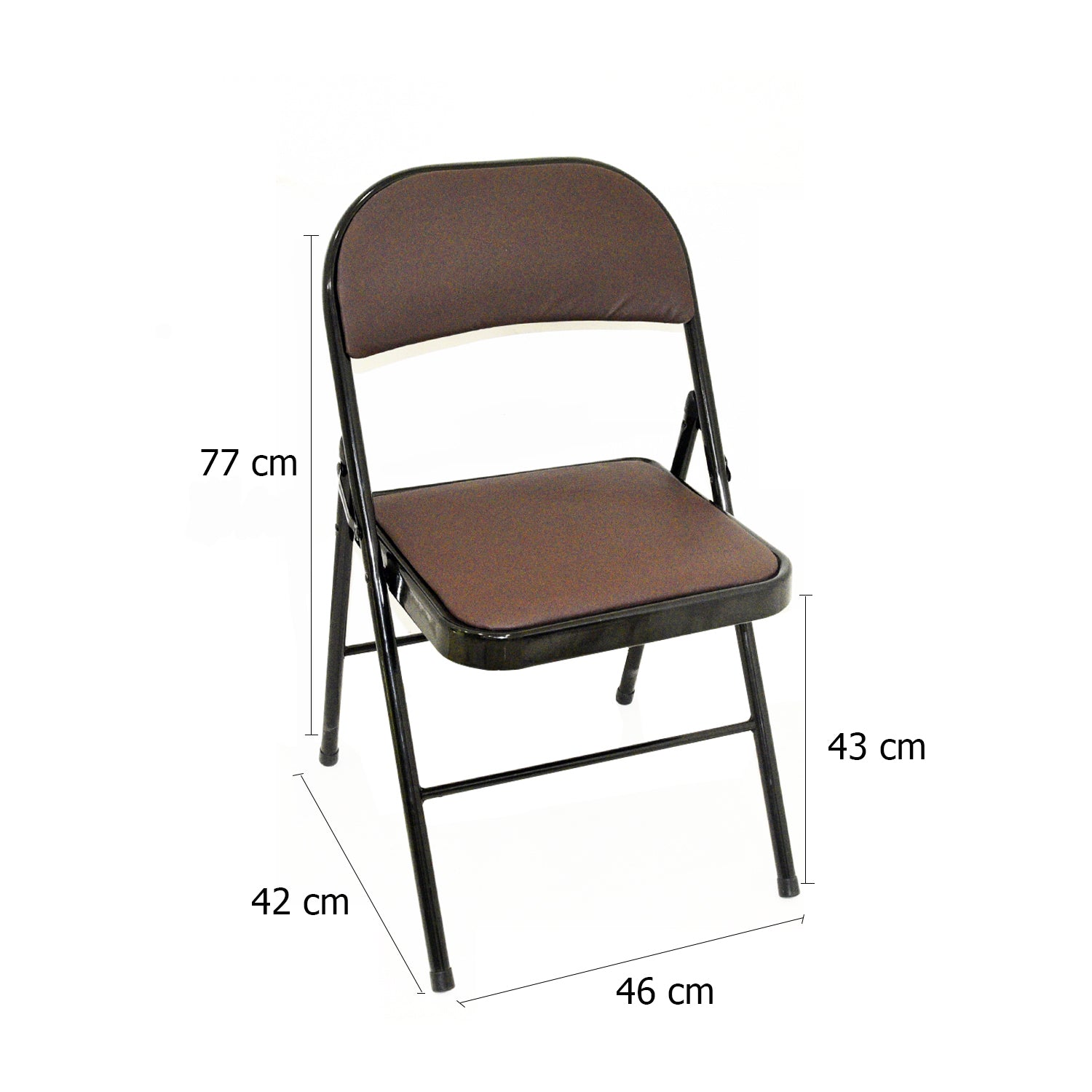 كرسي قابل للطي جلد صناعي لون بني