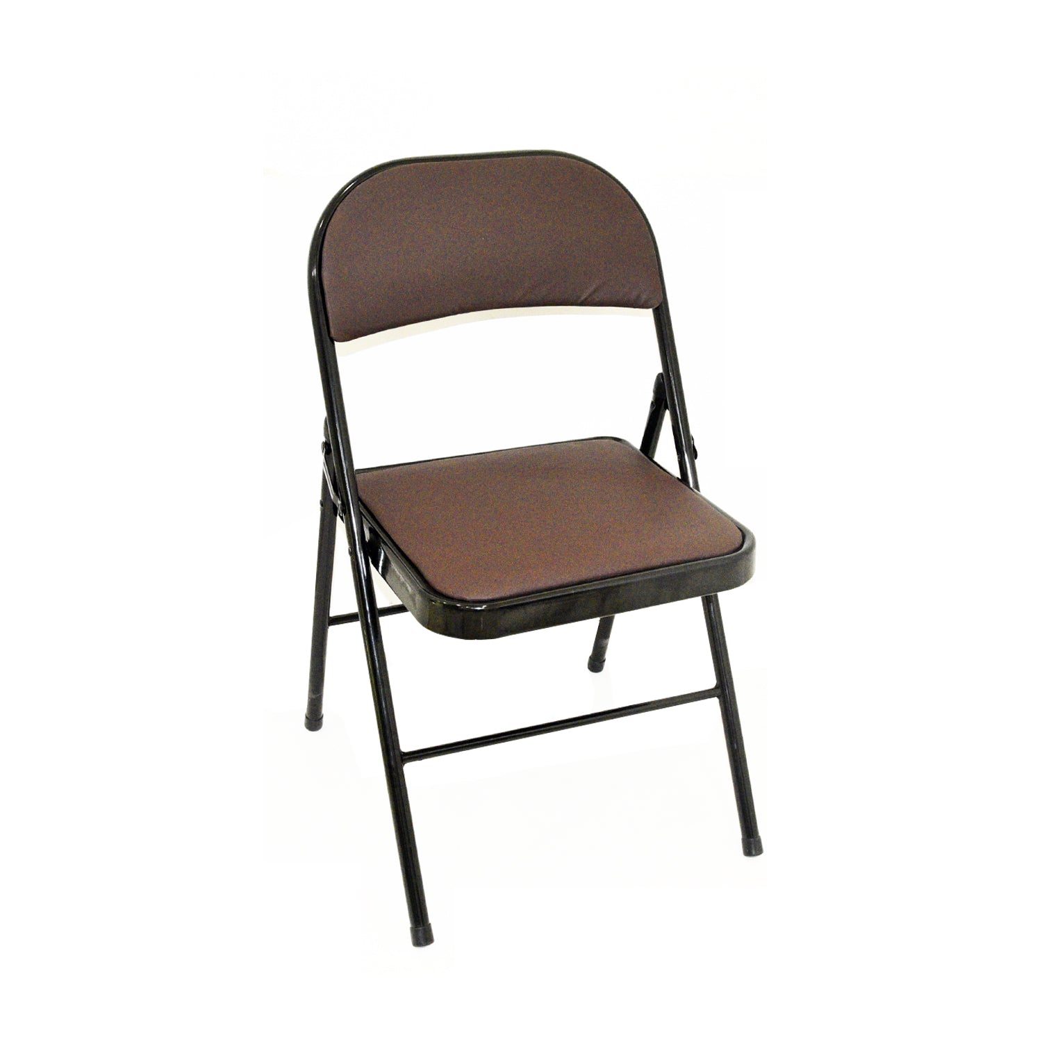 كرسي قابل للطي جلد صناعي لون بني