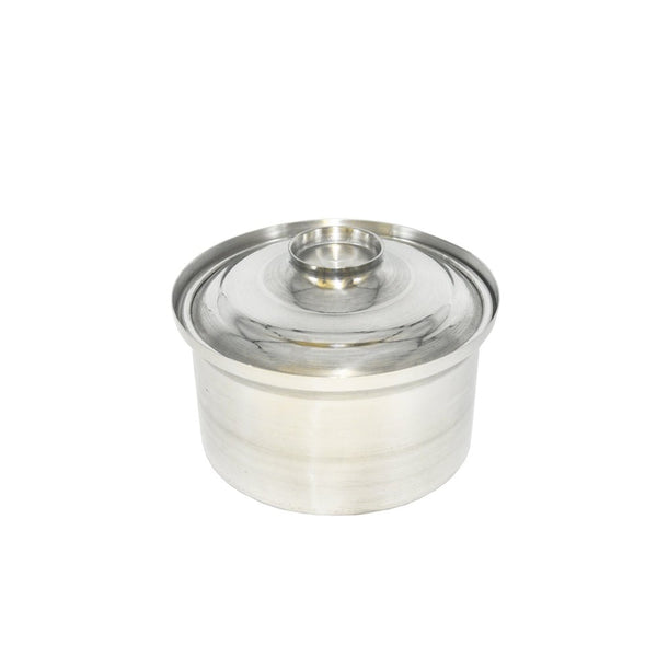 قدر طبخ ألمنيوم غير لاصق مع غطاء مقاس 16 سم