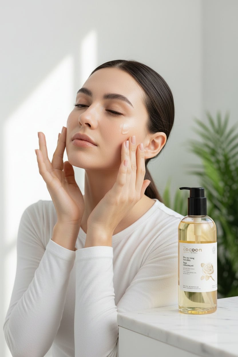 زيت تنظيف البشرة بالورد 310 مل The Cocoon Rose Cleansing Oil