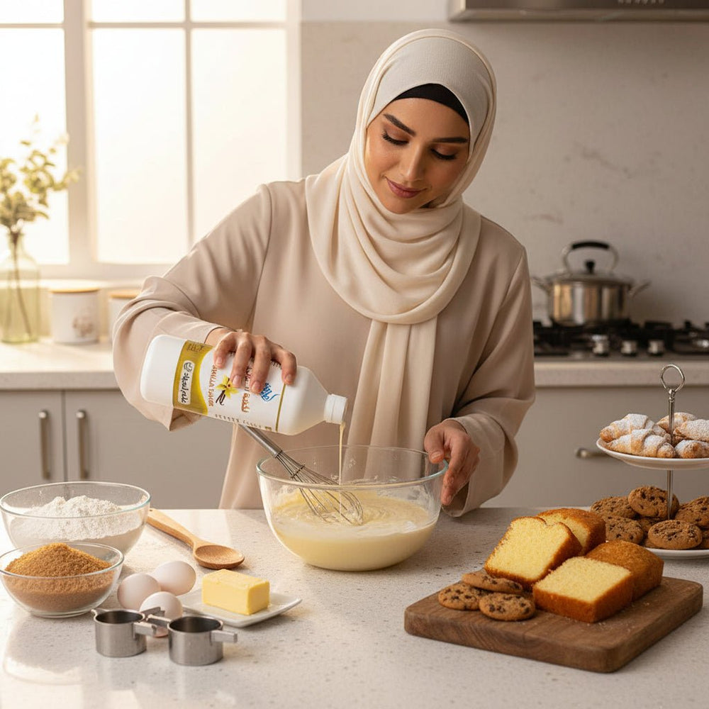 نكهة فانيلا السائلة المركزة عالم المواد 1 كجم