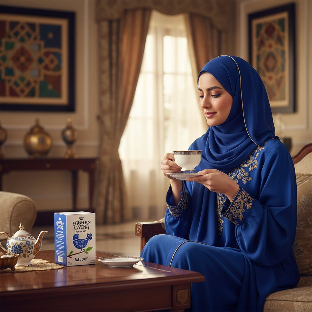 شاي أسود عضوي إيرل غراي بنكهة برغموت طبيعي من هايرليفنج 20 كيس