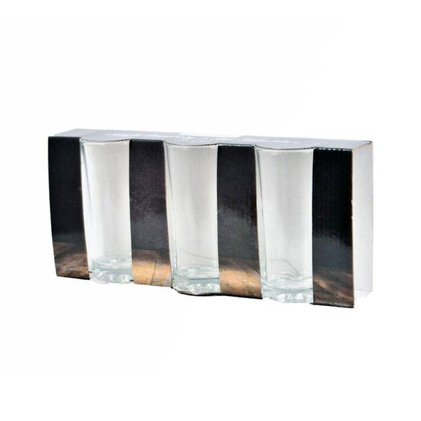 طقم كاسات زجاج شفاف 3 قطع-أنية المنزل