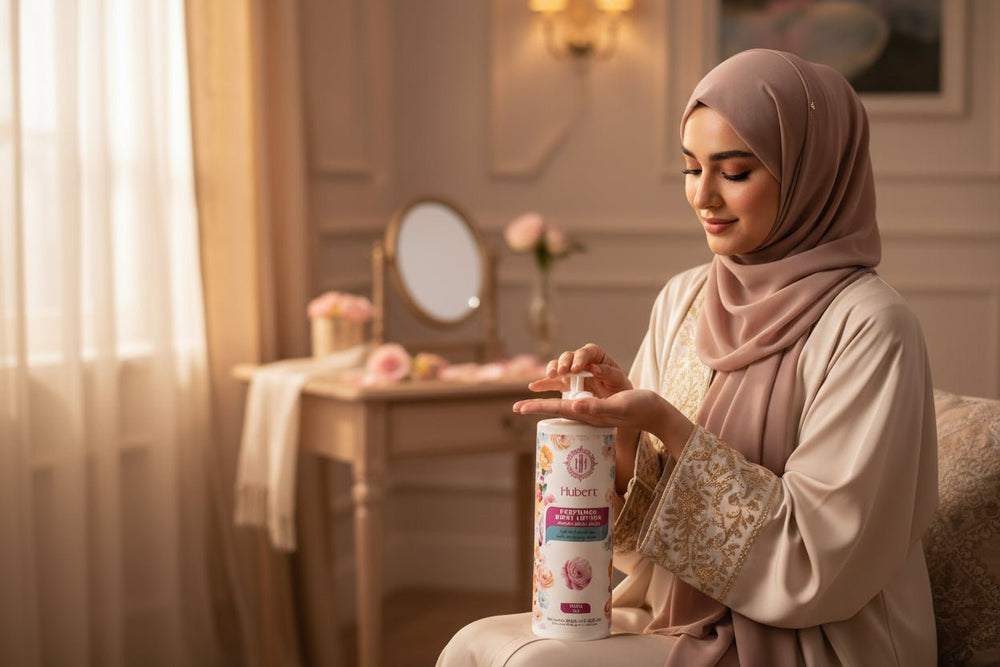 لوشن الجسم المعطر بالورد من هيوبرت  1000 مل