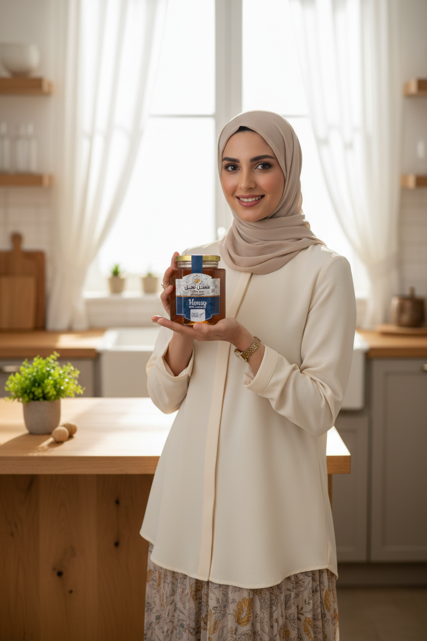 عسل نحل طبيعي 100% من منحل بن فالح 1 كيلو