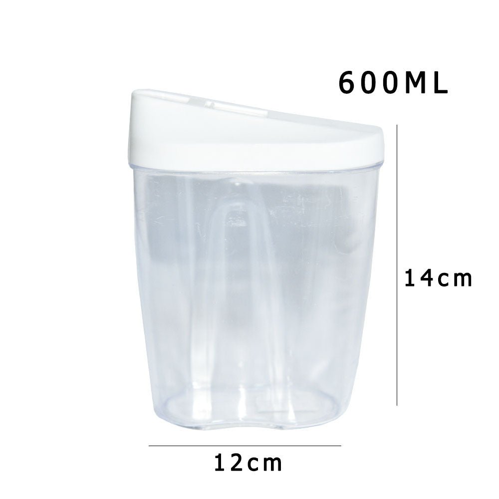 600ml Clear Plastic Food Storage Jar