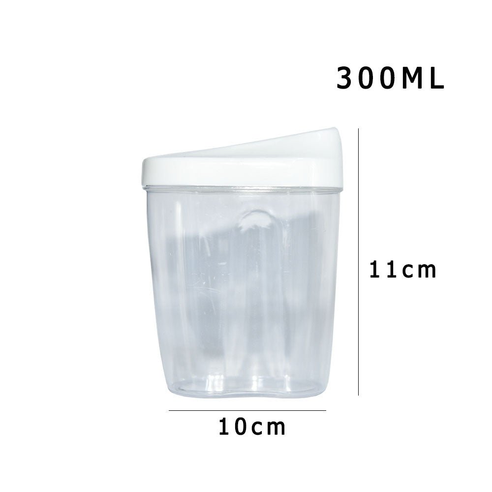 300ml Clear Plastic Food Storage Jar