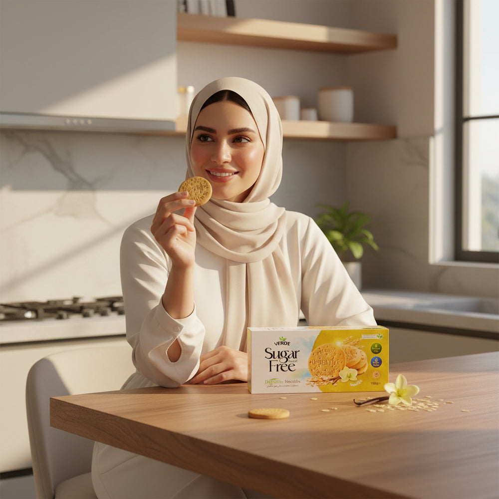 بسكويت شوفان خالي من السكر بنكهة الفانيليا من فيردي 180 جم