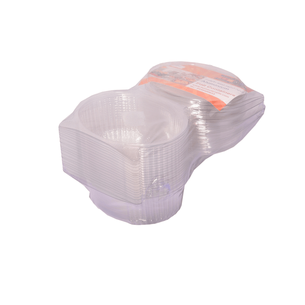 اوعية صغيرة للاستعمال مرة  واحدة بغطاء شفاف 25 قطعة - أنية المنزل