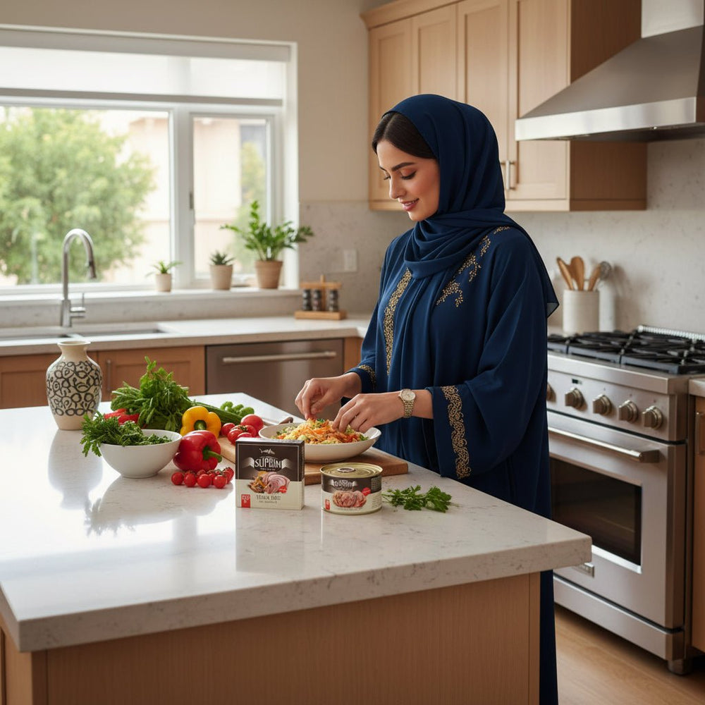 سمك تونة معلب في زيت دوار الشمس من سوبريم وزن 200 جرام