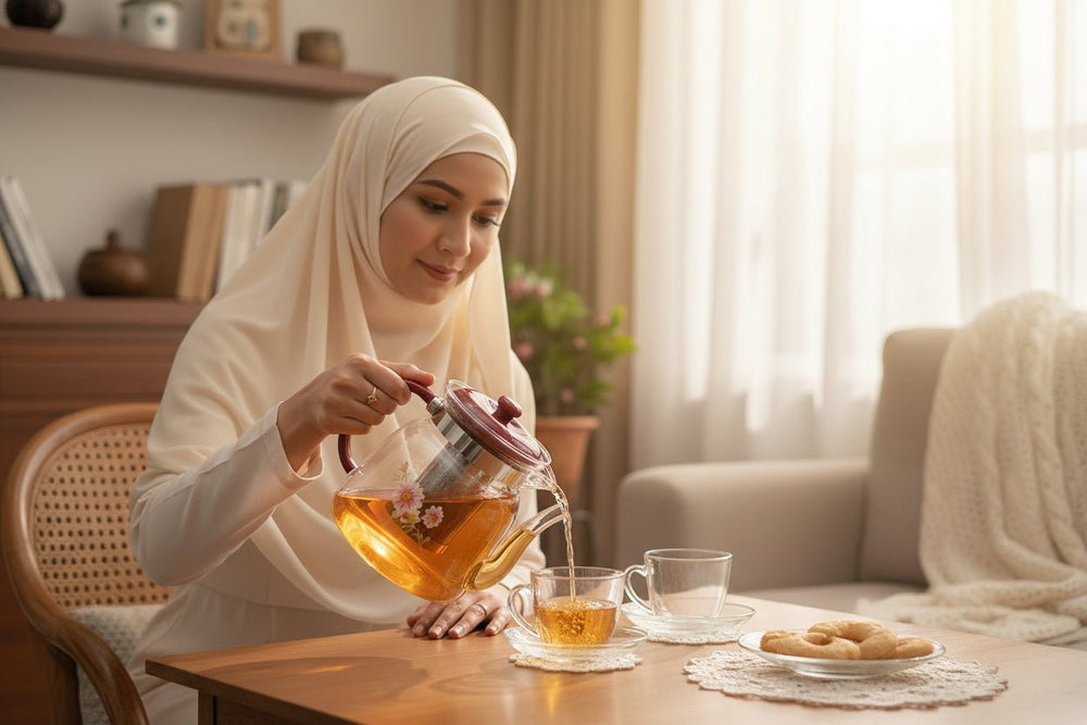 إبريق شاي وقهوة زجاجي مع مصفاة من الفولاذ المقاوم للصدأ – 1100 مل