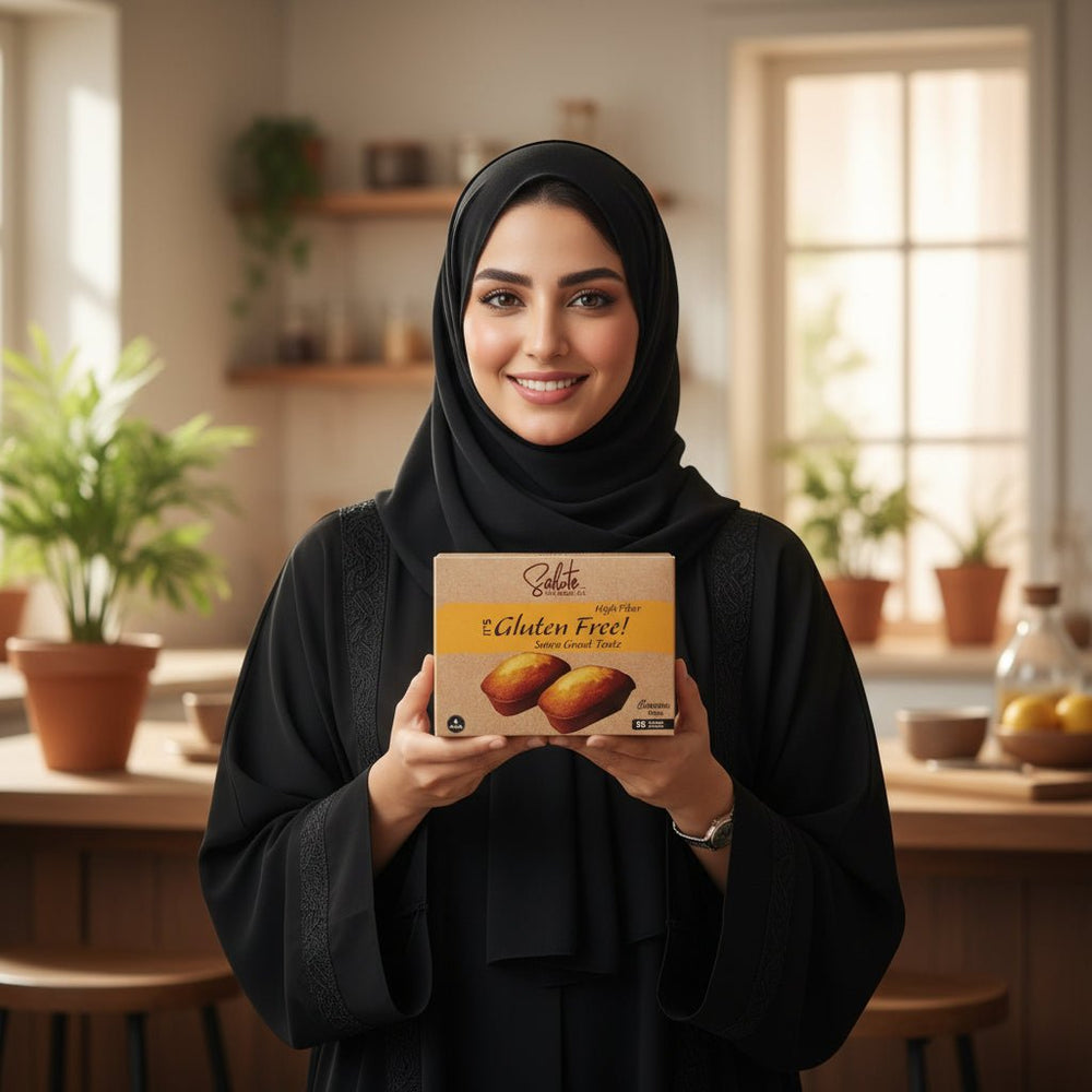 سناك كيك بالموز خالي الجلوتين 4 مغلفات