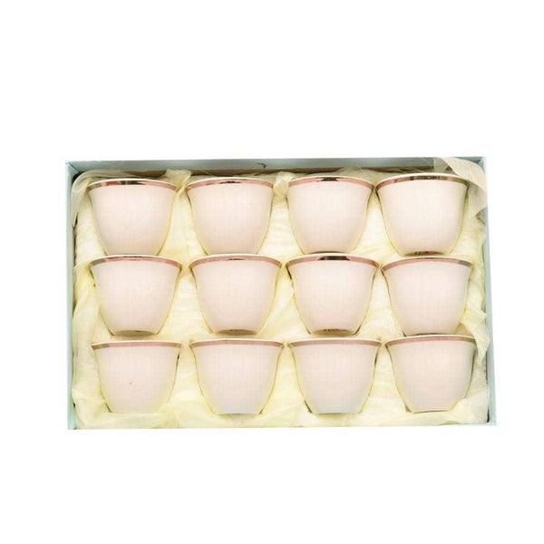 طقم اكواب القهوة صغيرة الحجم سيراميك 12 قطع - أنية المنزل