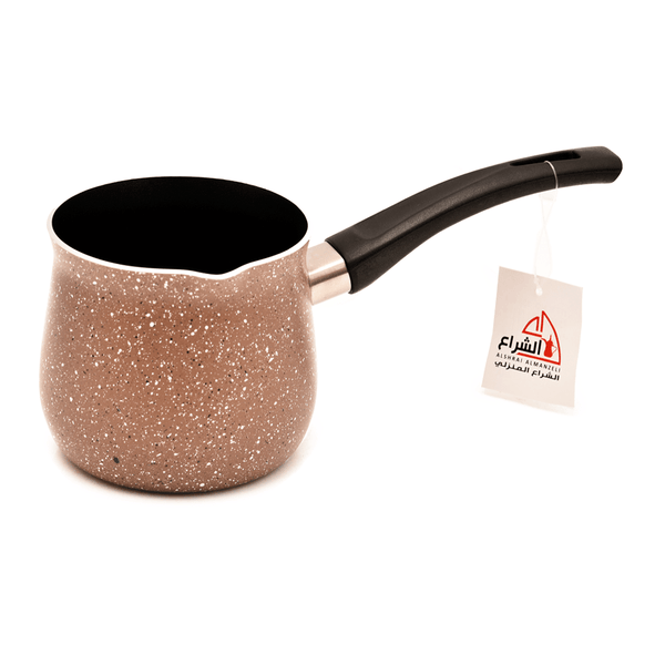 ركوة قهوة غلاية قهوة غير لاصقة جرانيت بمقبض بلاستيك عازل للحرارة 500مل - أنية المنزل