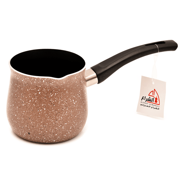 ركوة قهوة غلاية قهوة غير لاصقة جرانيت بمقبض بلاستيك عازل للحرارة 600مل - أنية المنزل