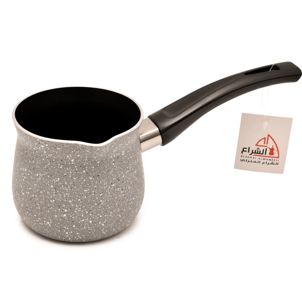 ركوة قهوة غلاية قهوة غير لاصقة جرانيت بمقبض بلاستيك عازل للحرارة 600مل - أنية المنزل