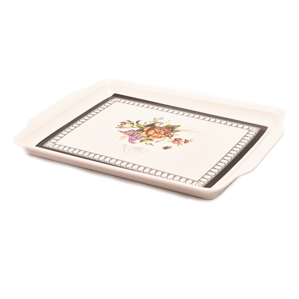 صينية تقديم ميلامين مستطيل بمقبضين 45*30سم - أنية المنزل