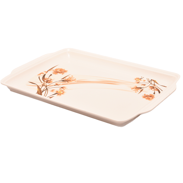 صينية تقديم ميلامين مستطيل بمقبضين 45*30سم - أنية المنزل