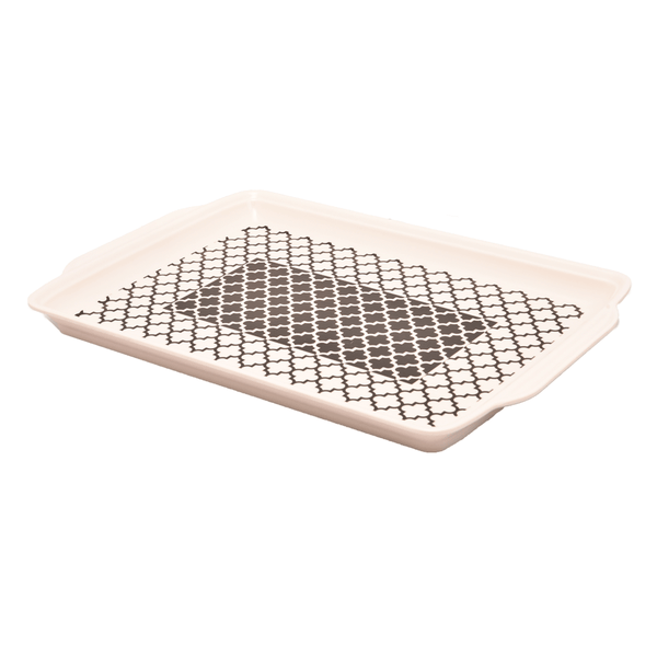 صينية تقديم ميلامين مستطيل بمقبضين 45*30سم - أنية المنزل