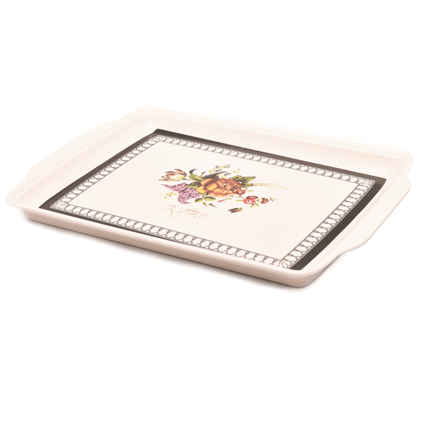 صينية تقديم ميلامين مستطيل بمقبضين 50*35سم - أنية المنزل