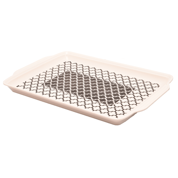 صينية تقديم ميلامين مستطيل بمقبضين 50*35سم - أنية المنزل