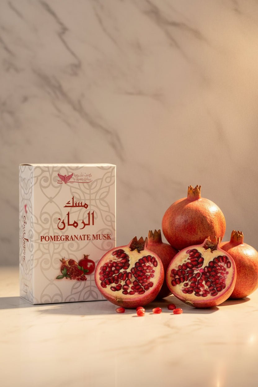 صابونية مسك الرمان كويت شوب لتفتيح وترطيب وتعطير الجسم حجم 500 جرام