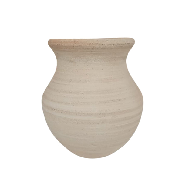 مزهرية فخارية صغيرة بتصميم تراثي