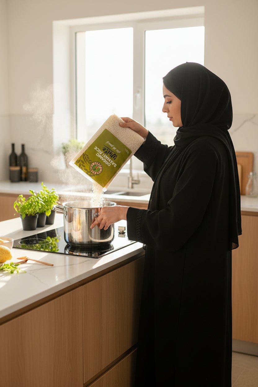 أرز بسمتي أبيض عضوي من الهمالايا أورجانيك لاردر 1 كيلو