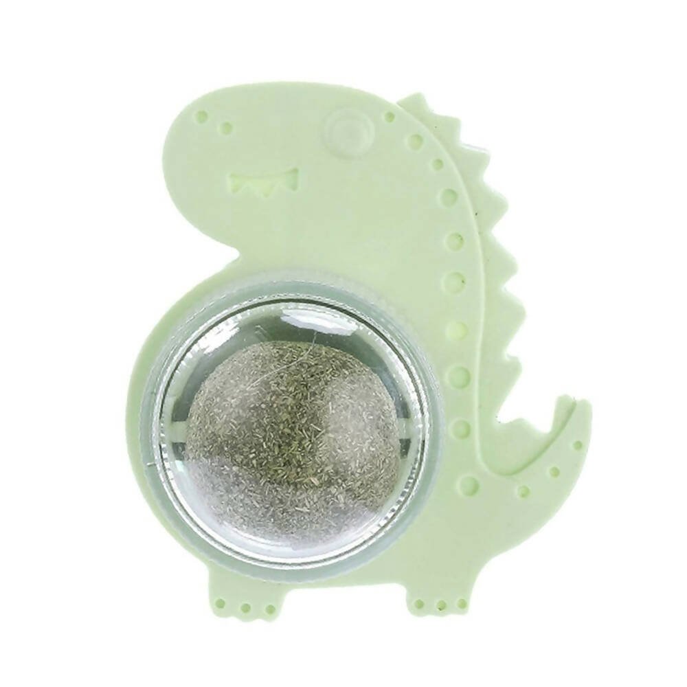 Catnip Ball with Dinosaur Pendant