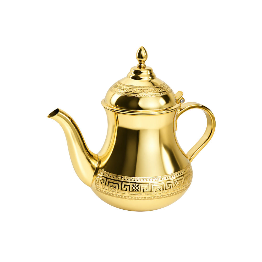 1.6L Gold Stainless Steel Moroccan Teapot