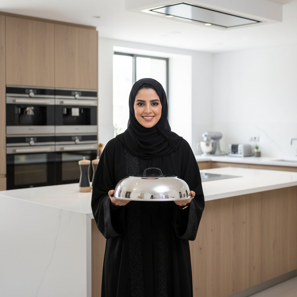 Stainless Steel Food Warmer Lid with Handle 48cm 