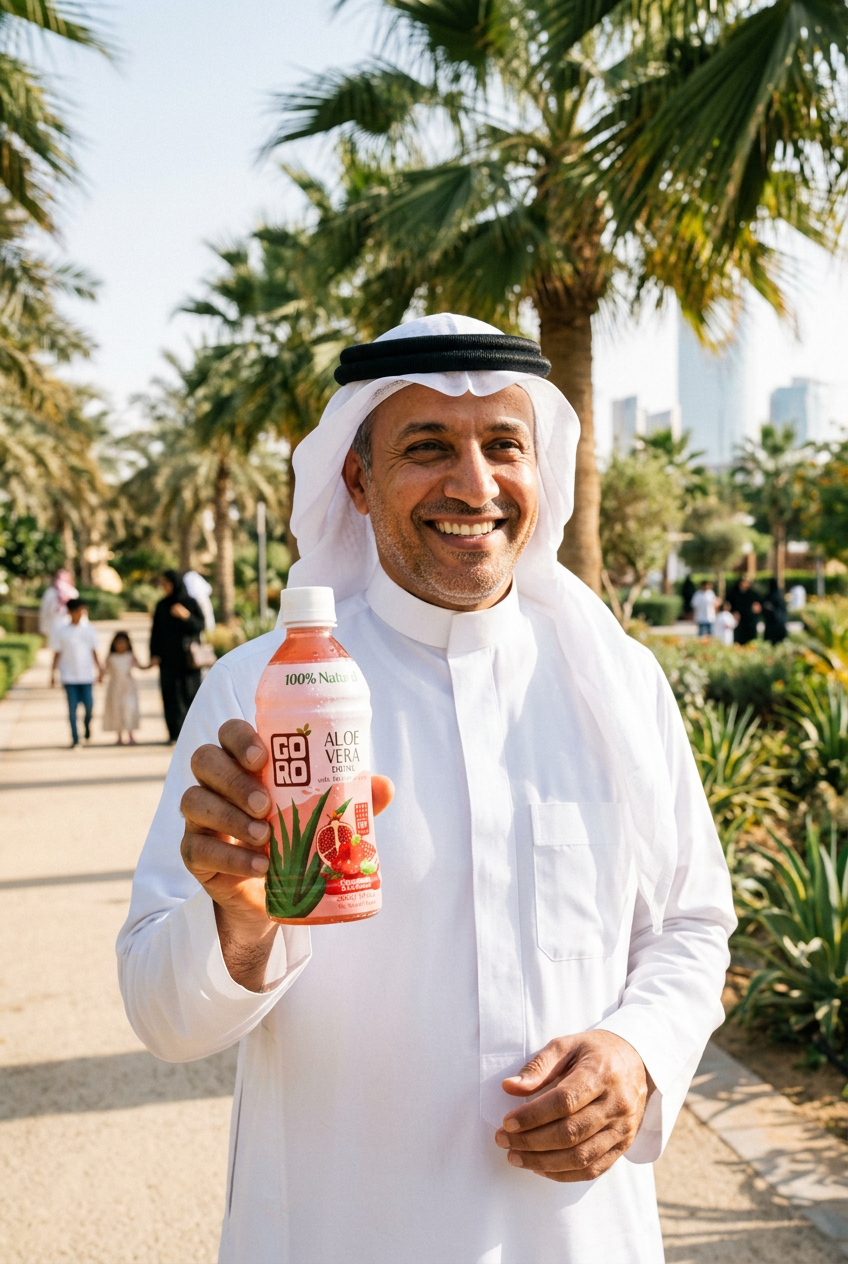 شراب الصبار بالتوت البري والرمان مع اللب بدون سكر مضاف 350 مل جورو