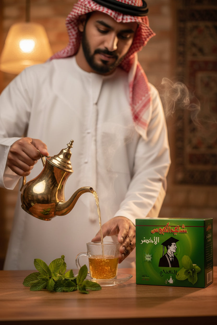 شاي الكبوس الأخضر بالنعناع 100 كيس 200 جرام