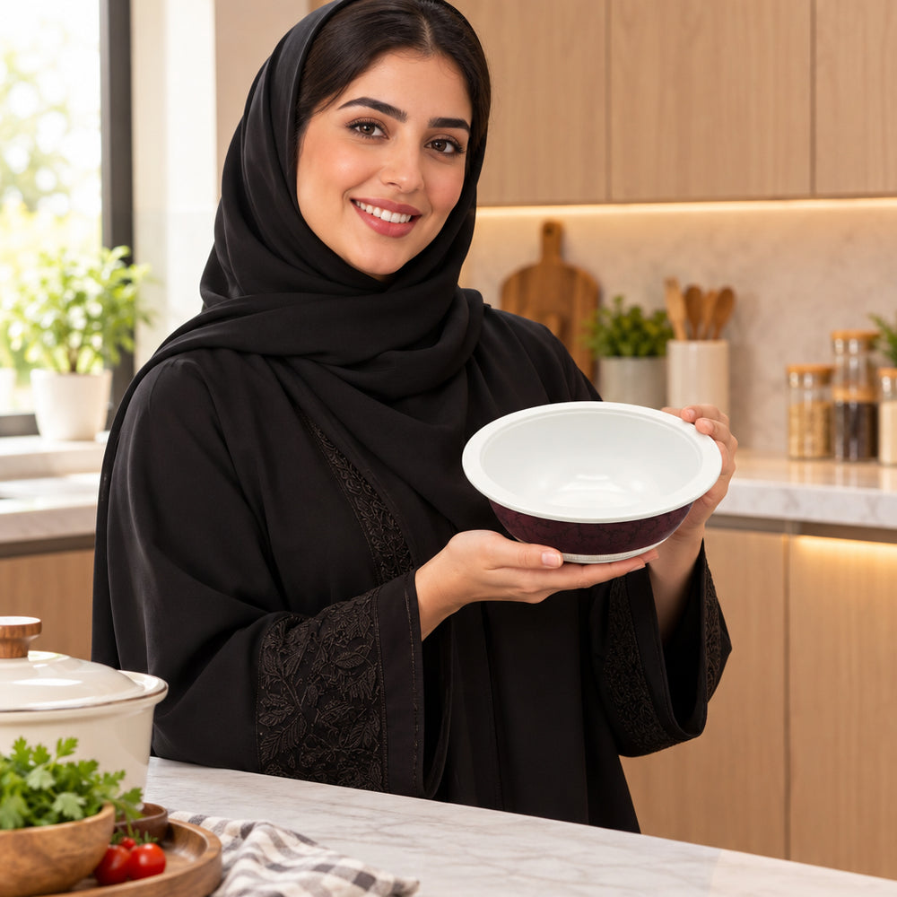 وعاء شوربة ميلامين بغطاء 350مل