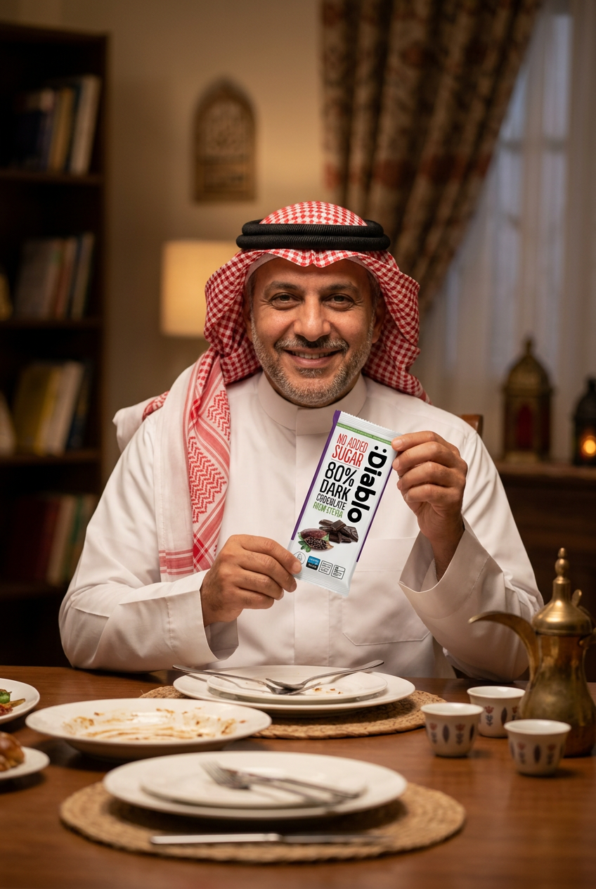 شوكولاتة ديابلو داكنة 80% كاكاو 75 جم