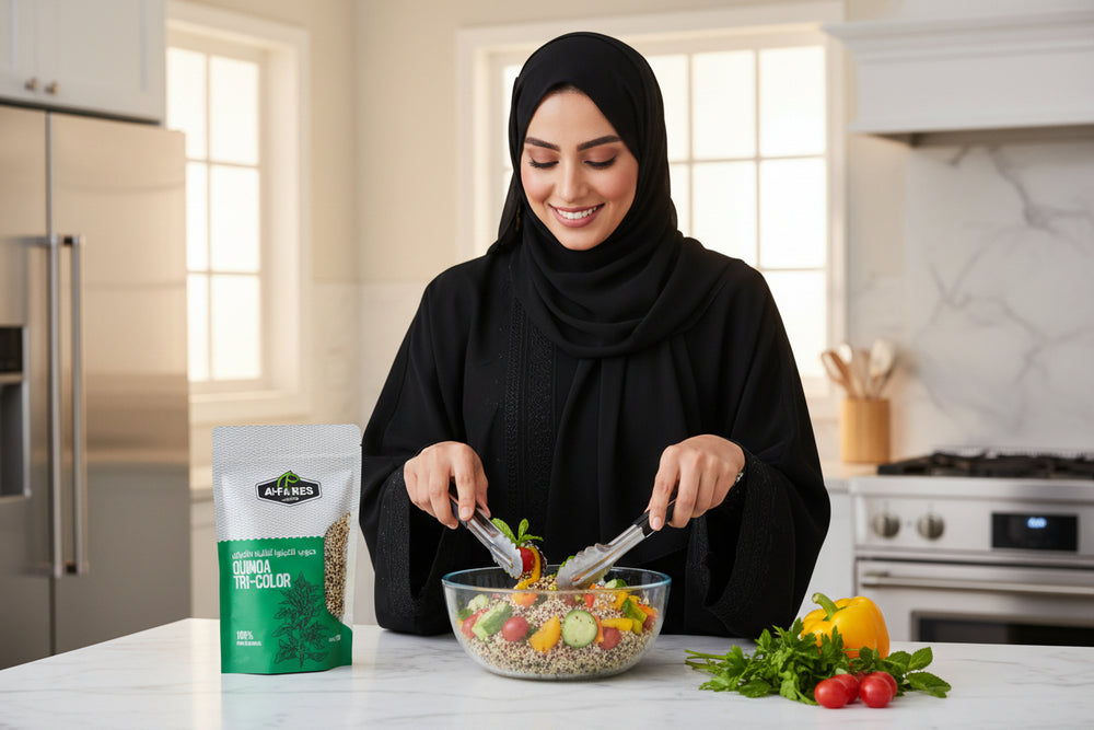 حبوب الكينوا ثلاثية الألوان الفارس طبيعي 100% 250 جرام