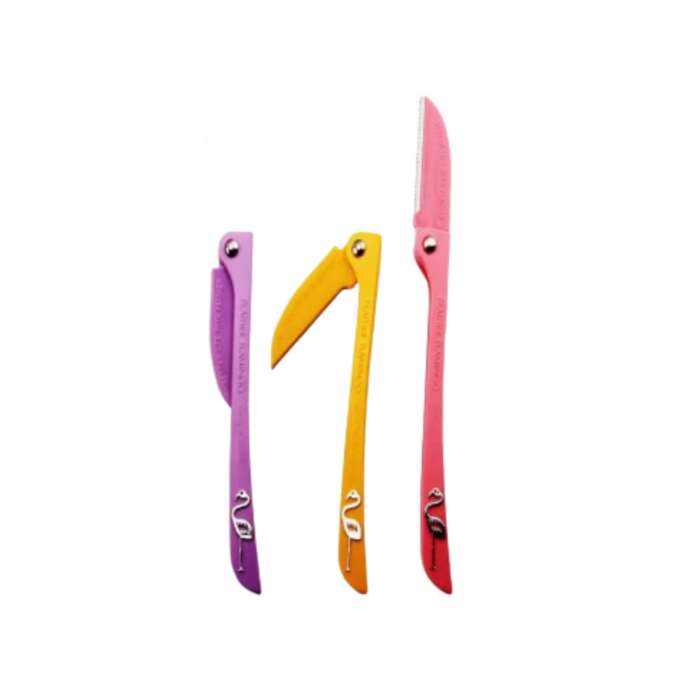 3-piece eyebrow and facial hair razor 