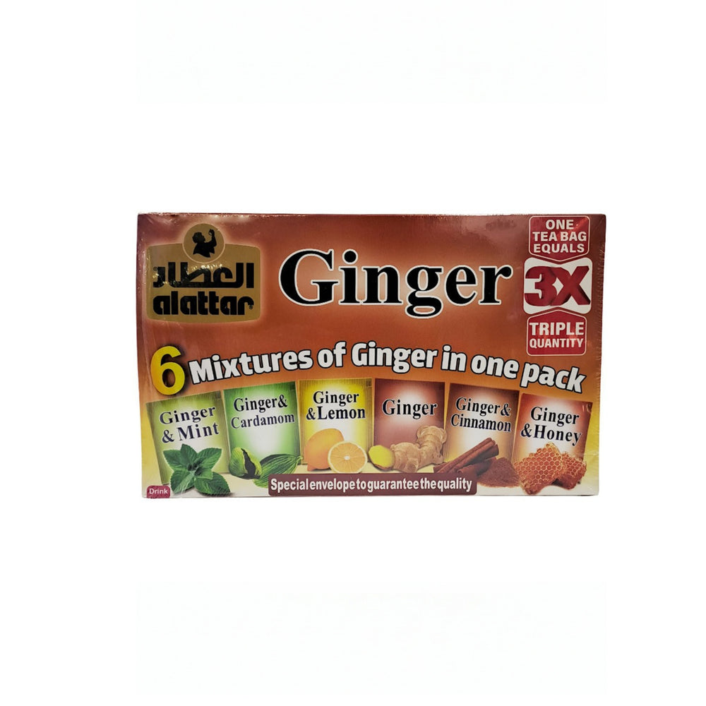 شاي الزنجبيل العطار 36 جم6 خلطات طعم مضاعف 3 مرات