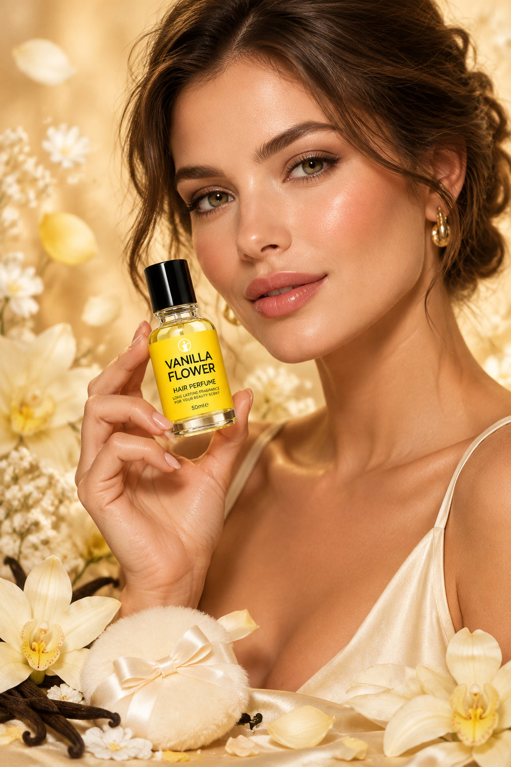 The Beauty Secrets Vanilla Flower Hair Mist with a powdery and floral scent - 50ml