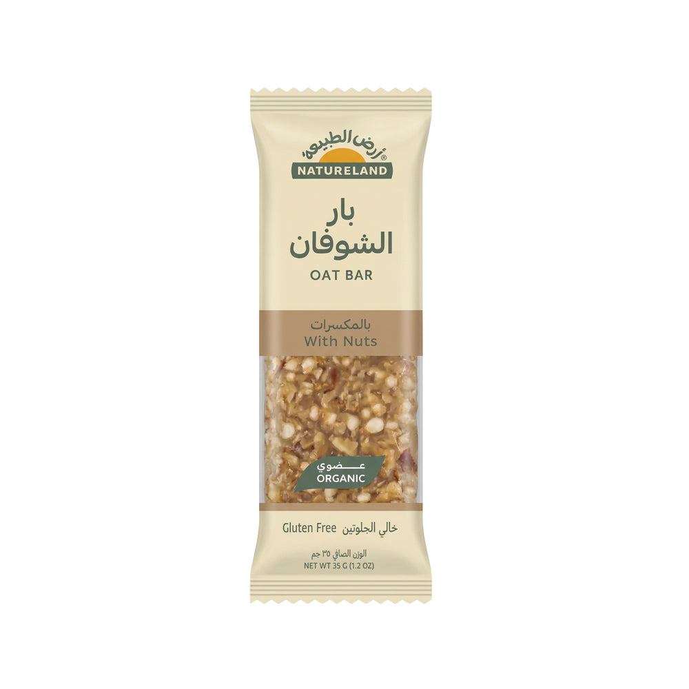 لوح شوفان بالمكسرات عضوي أرض الطبيعة 35 جم