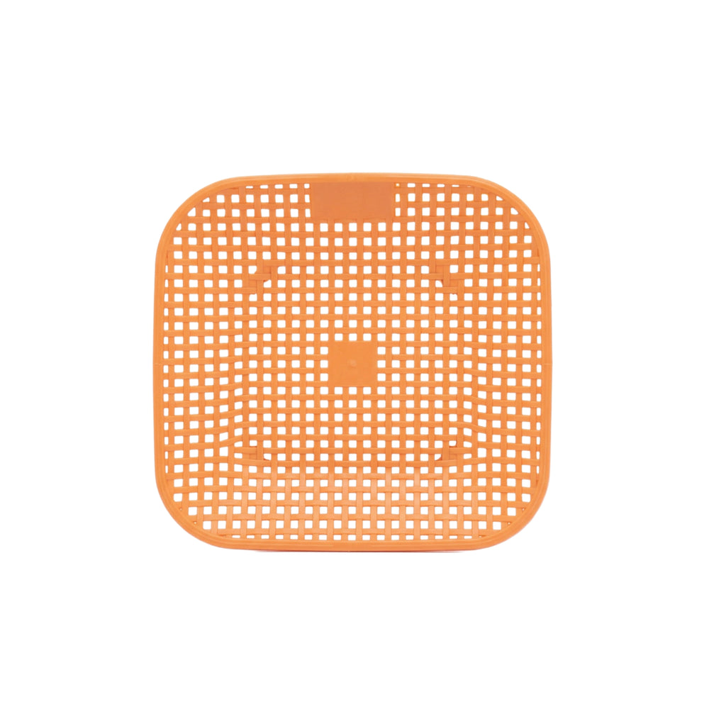 Square plastic food serving basket 25x25 cm