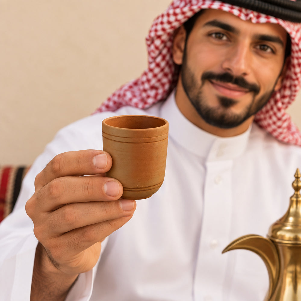 كوب فخار بني 400 مل