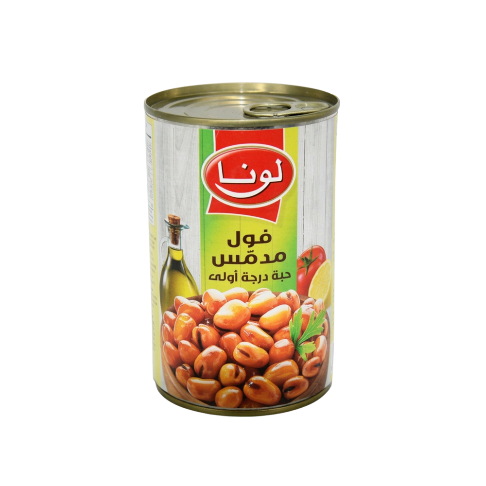فول مدمس حبة درجة أولى من لونا 450 جم