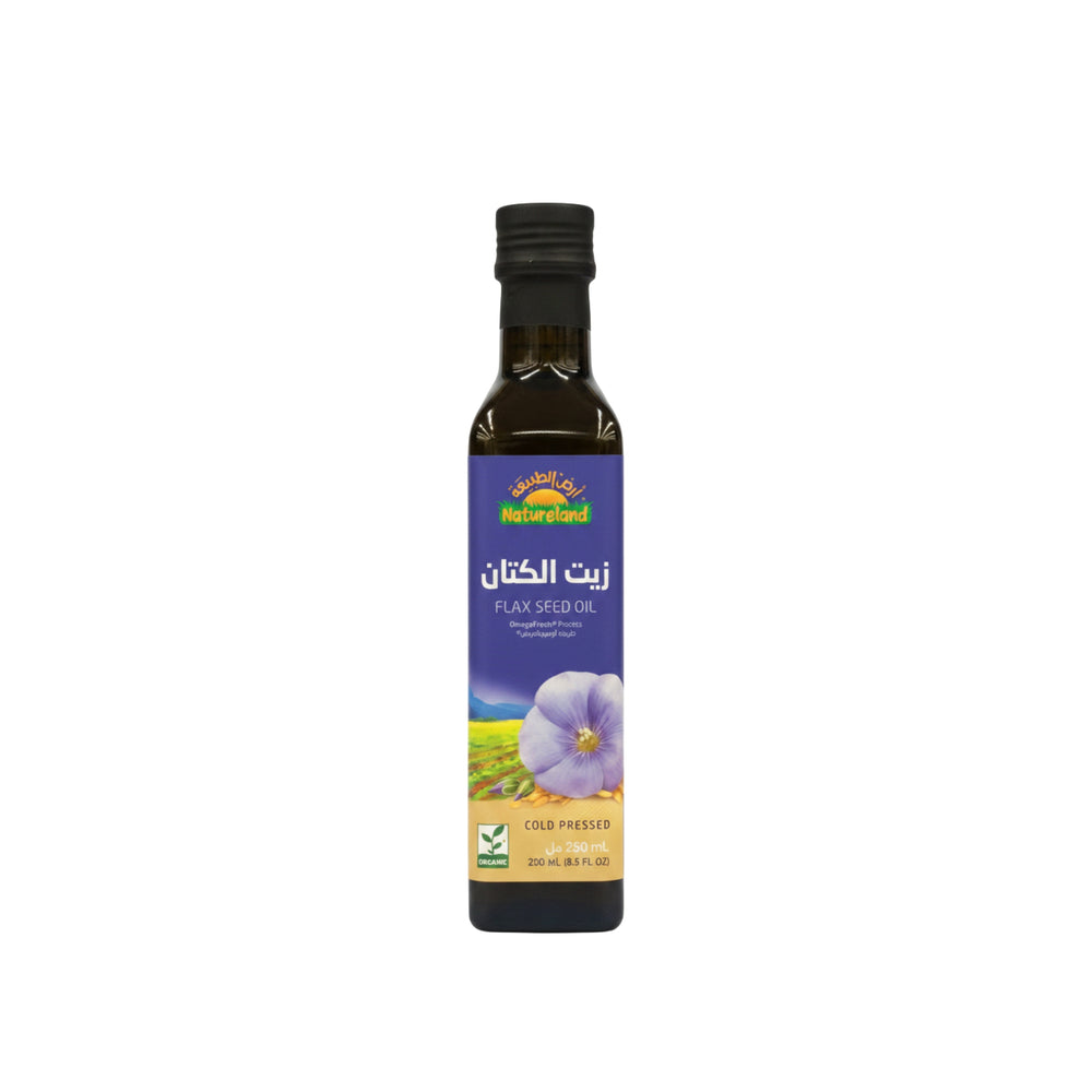 زيت بذور الكتان العضوي أرض الطبيعة 250 مل