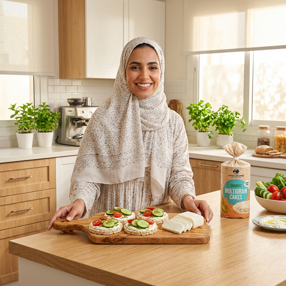 كعك الأرز العضوي بالحبوب المتعددة منخفض الصوديوم 100 جم هولسم